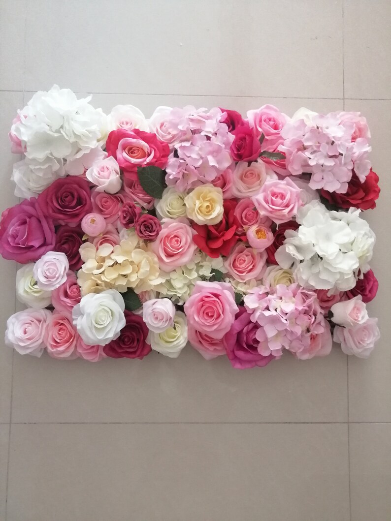 Floral Wall Panel for Wedding Arrangement Fake Flower Wall Etsy