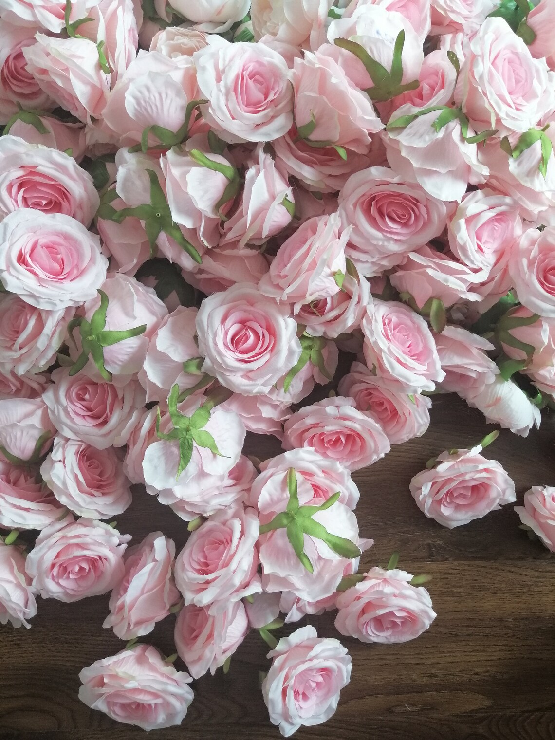 Baby Pink Wedding Flowers Heads Artificial Simulation Silk Etsy