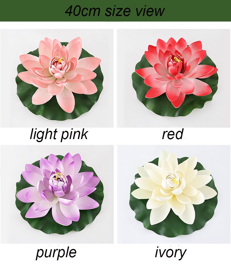 UUYYEO 6 Pcs Artificial Lotus Flowers Large Floating Lotus Flowers Faux Lotus