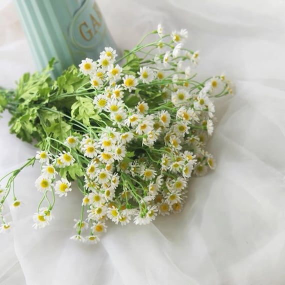 100 Margherite Finte In Seta Multicolore - Fiori Artificiali Mini Per Decorazioni Fai Da Te E Bouquet - 4