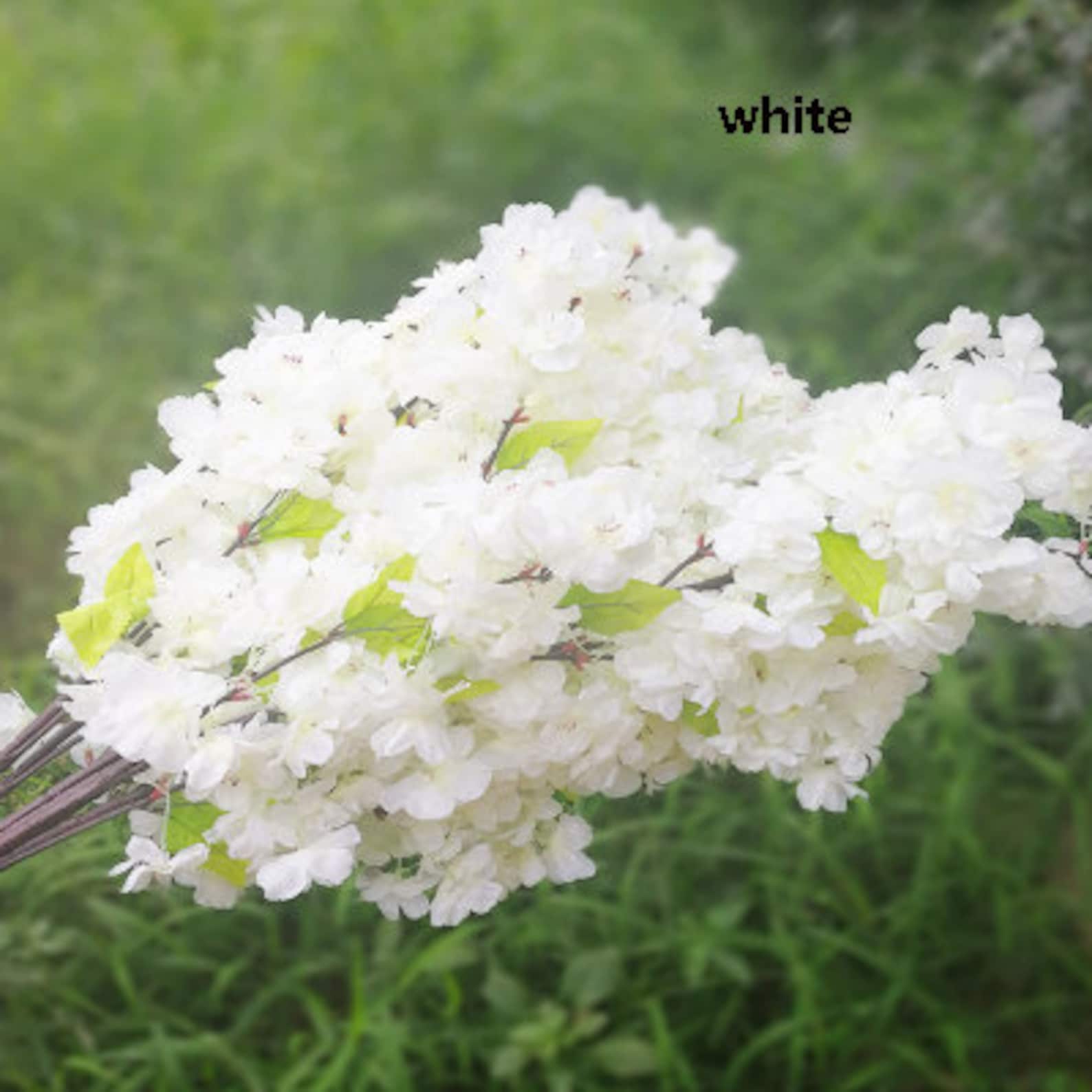 Wholesale 5 Stems Artificial Simulation Silk Cherry Blossom Etsy UK