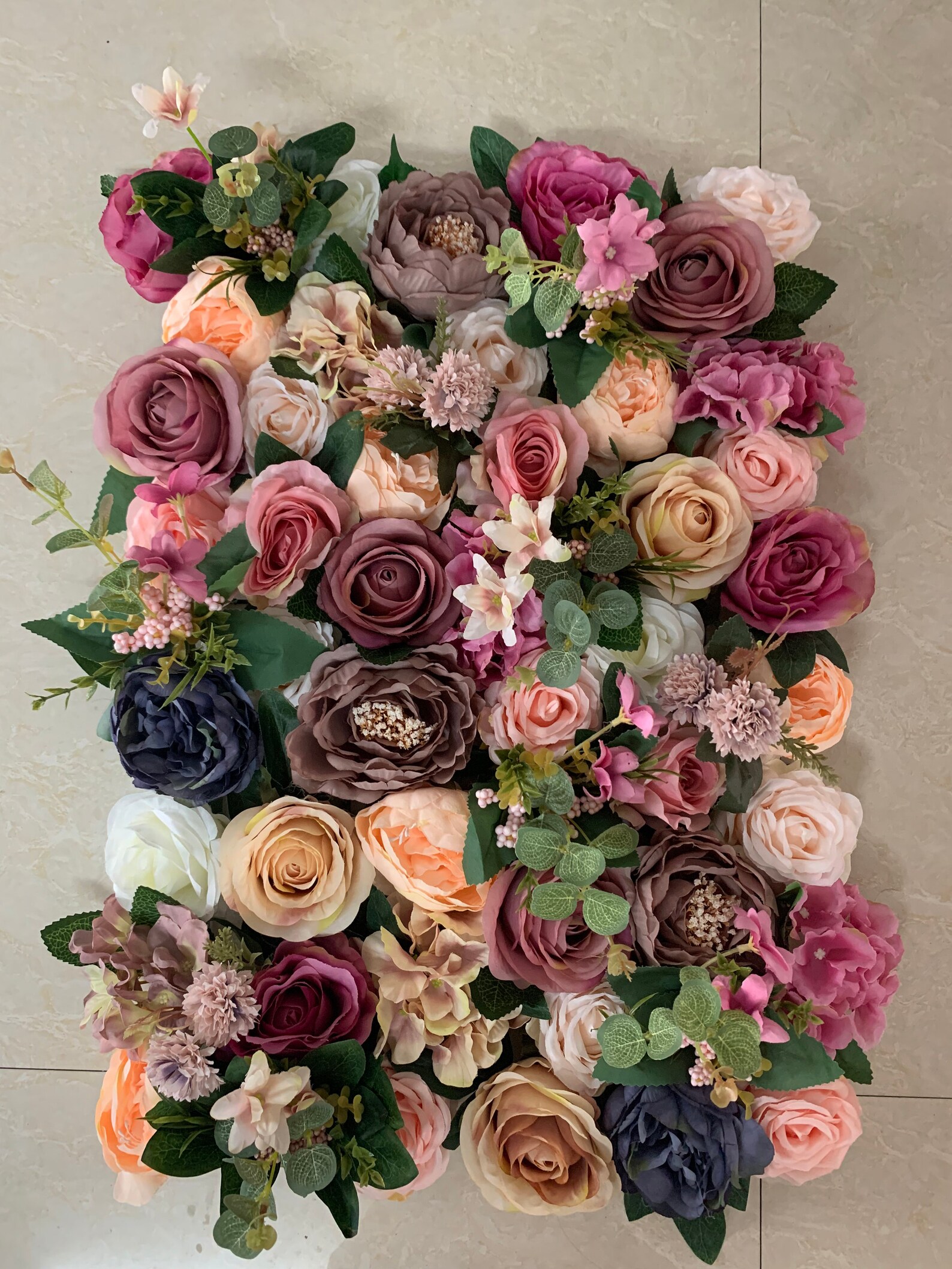 3D Floral Wall for Wedding Arrangement Fake Flower Wall for Etsy