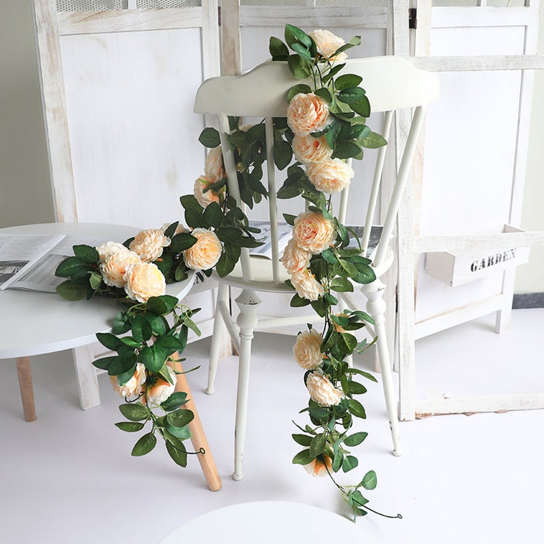 3 Strands Artificial Simulation Silk Rose Garland Flower Ivy Etsy