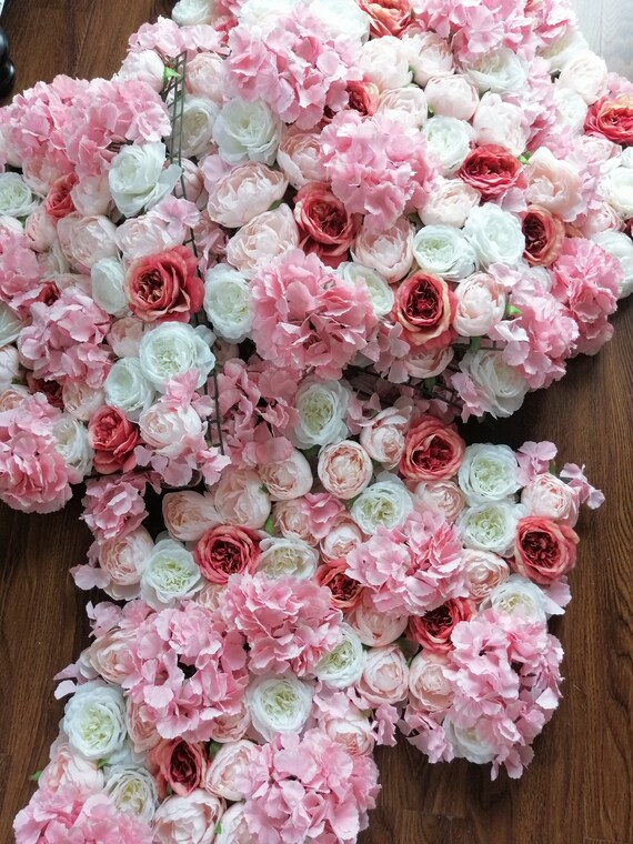 Simulation Hydrangea Peony Flowers Wall Background For Wedding | Etsy