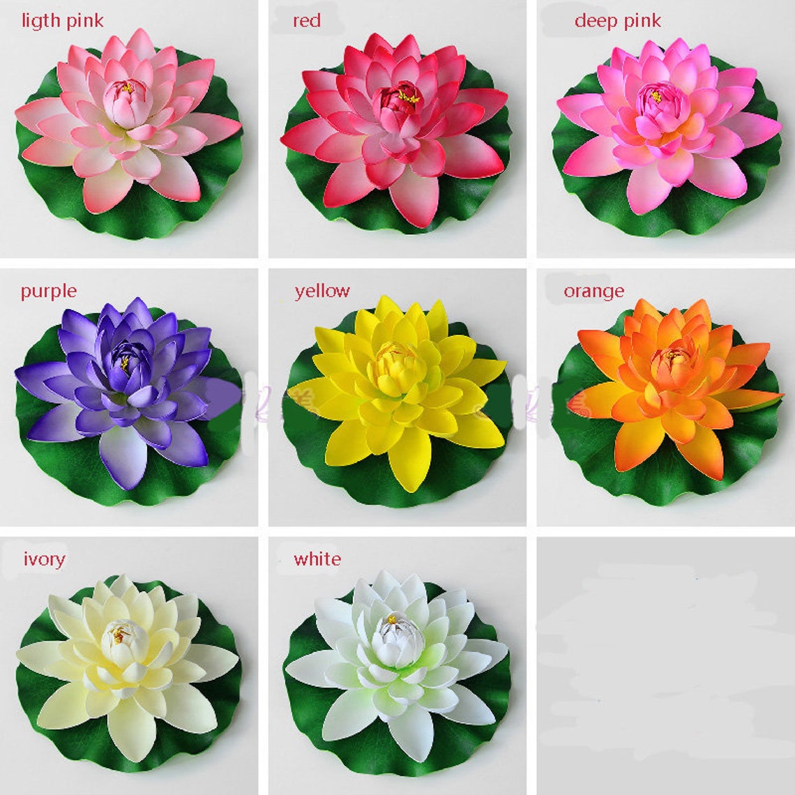 Artificial PE Foam Lotus Flowers 6 PCS Diam.17cm Simulation Etsy