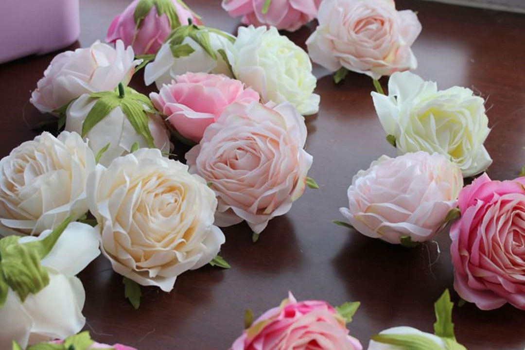 Artificial Simulation Rose Camellia Flower Head for DIY Wedding Decor ...