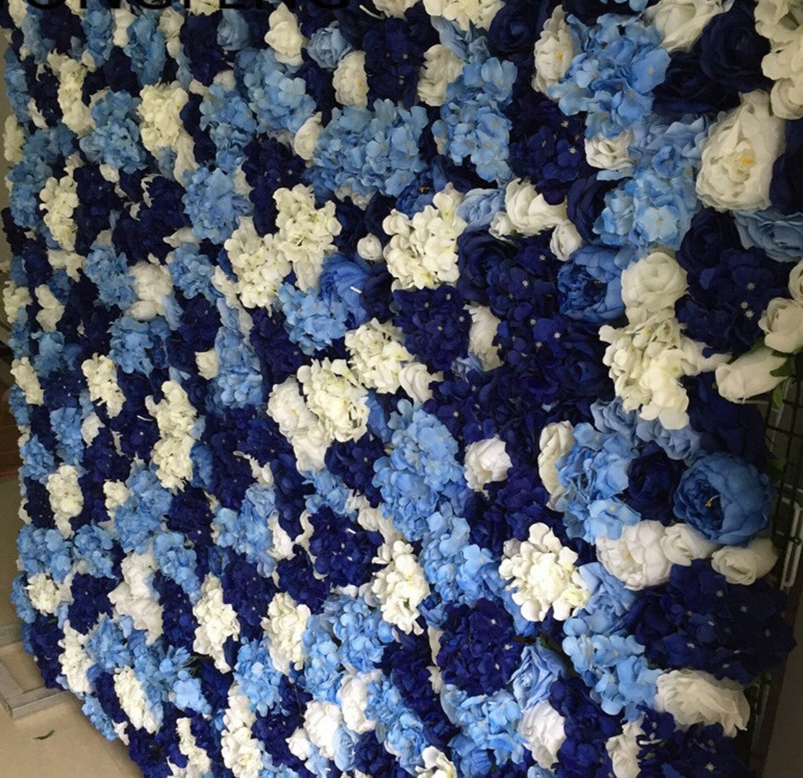 Royal Blue Flower Wall Floral Wall for Wedding Photography Etsy