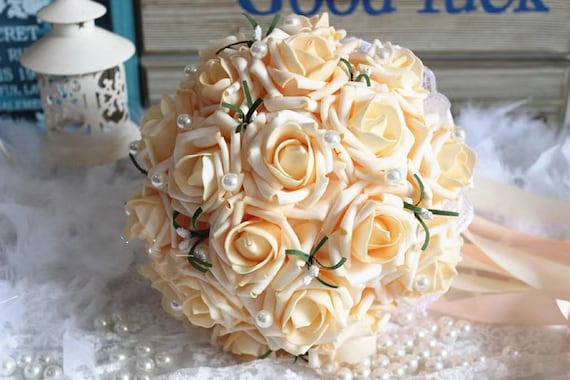 25 Rose Artificiali Glitterate Verdi In Schiuma Con Stelo, Per Bouquet Da Sposa, Centrotavola, Decorazioni Feste E Fai Da Te