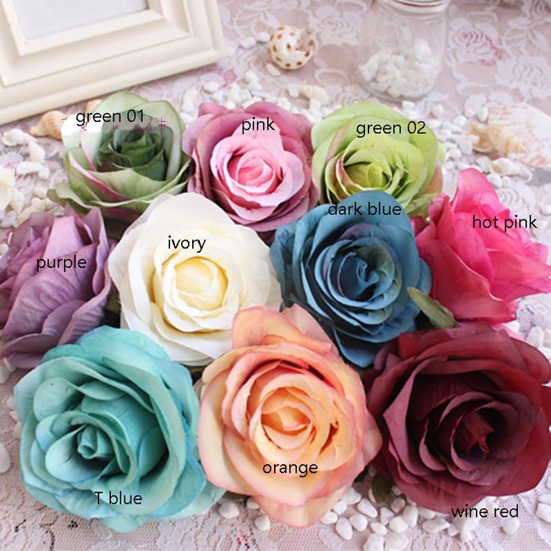 30 Heads Artificial Simulation Silk Rose Diam.8cm DIY Wedding - Etsy