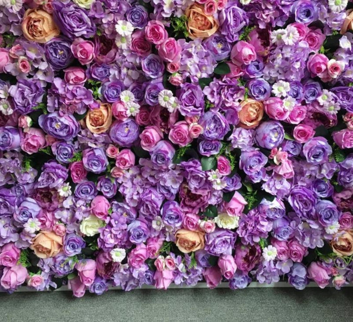 Purple Flower Backdrop Wall for Wedding Arrangement Bridal Etsy