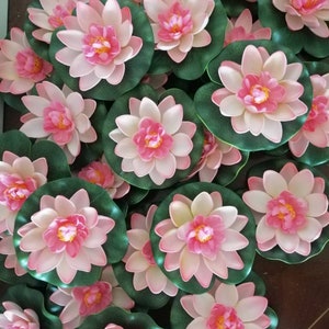 12 pezzi rosa artificiali in schiuma PE, fiori di loto, ninfee, piante galleggianti per piscina, decorazioni per matrimoni, casa e giardino