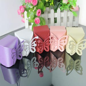 100pcs Butterfly Candy Box Gift Boxes Wedding favor box Baby box paper box bay shower sweet love birthday party