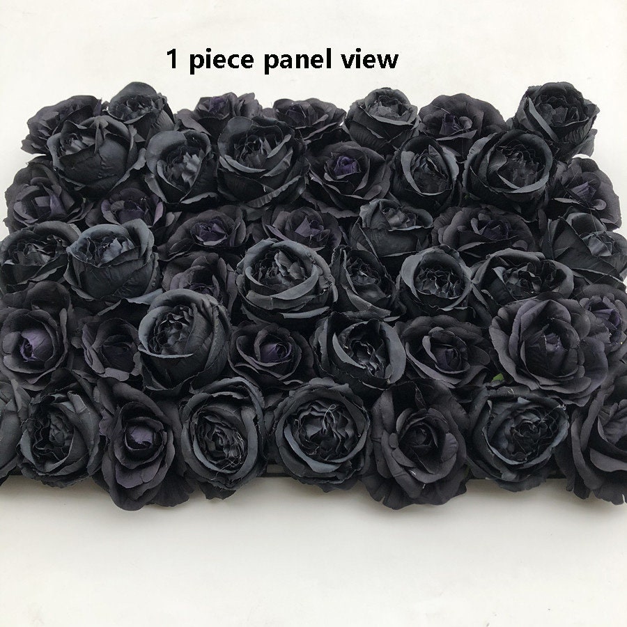 Full Black Flower Wall Black Rose Peony Wall for Wedding Etsy