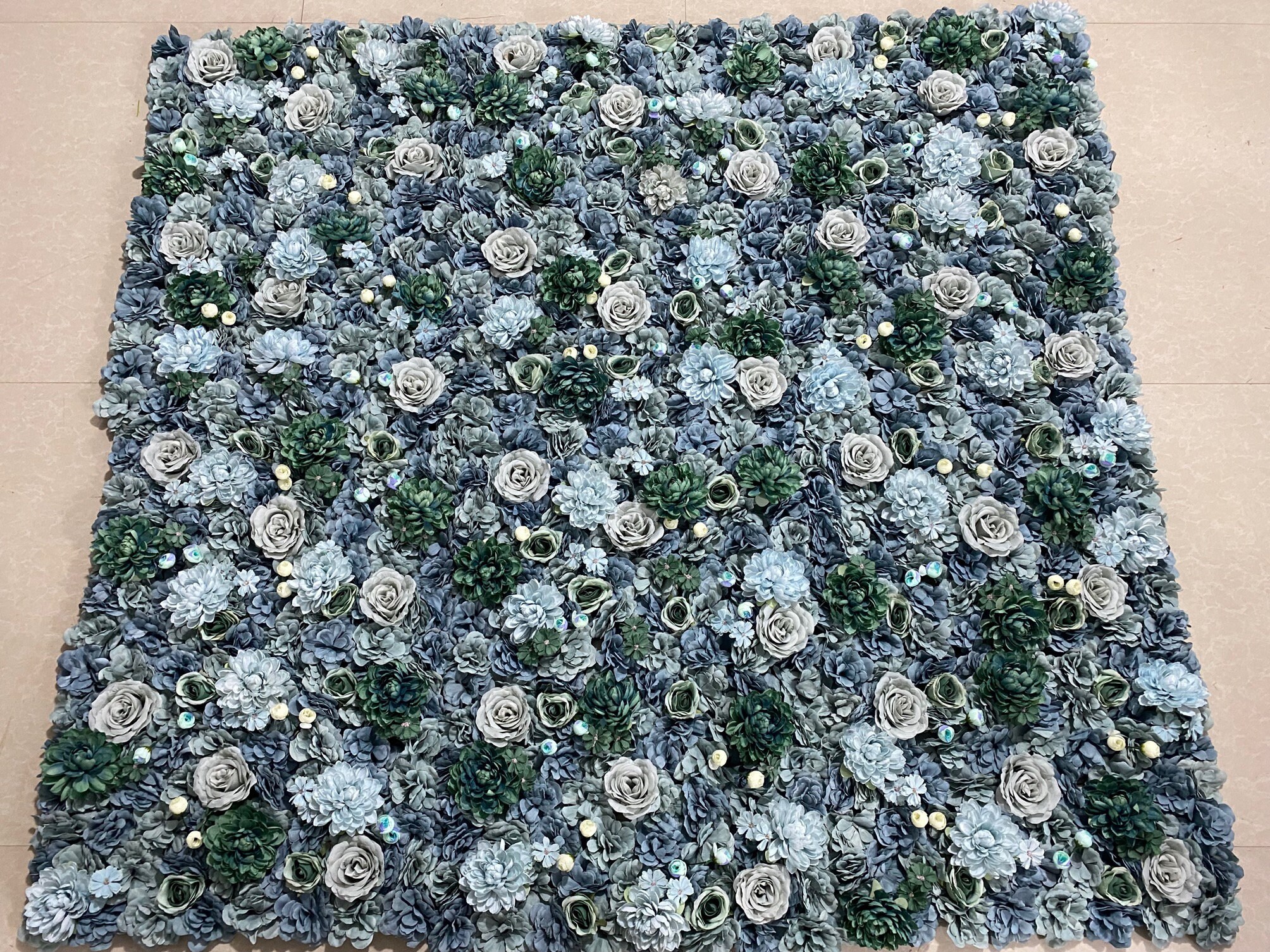 Popular Grey Blue Flower Wall for Wedding Romantic Photography Etsy UK