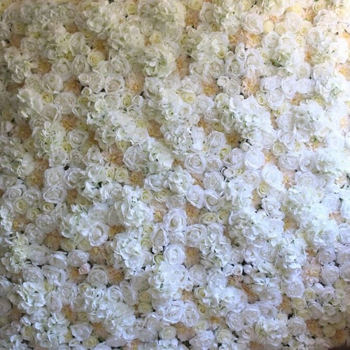 White Fake Flower Wall for Out Wedding Photography Backdrop Etsy