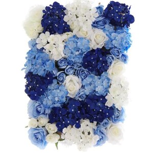 Navy Blue Silk Hydrangea Roses Flower Wall For Wedding Photography Backdrop Special Event Arrangement Decor Floral Panels 40*60cm