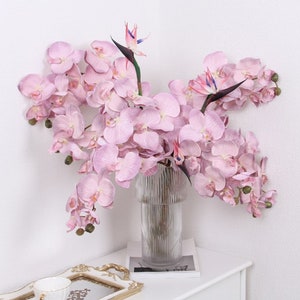 Artificial Simulation Luxury Butterfly Orchid Flower Stem 37&quot; Tall For Wedding Table Centerpieces Butterfly Orchid Phalaenopsis