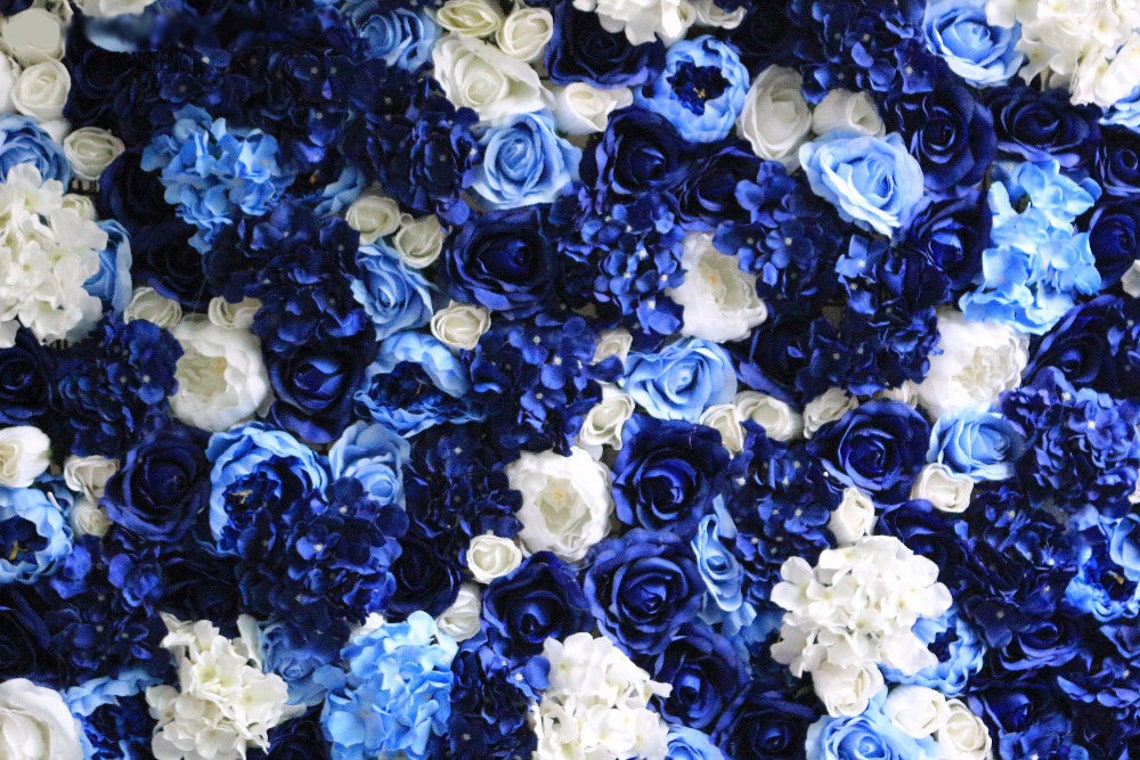 Royal Blue Flower Wall for Wedding Photography Backdrop Etsy