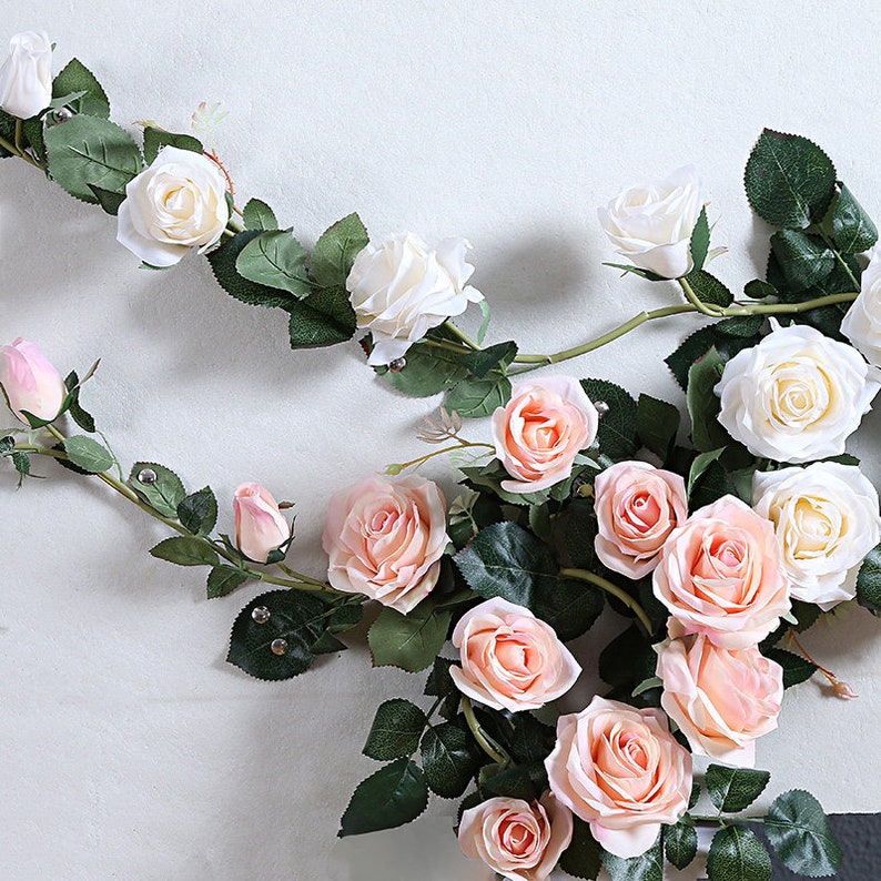 High Quality Artificial Flower Garland Simulation Vine Rose Etsy