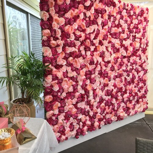 Artificial Peony Rose Flower Wall Bridal Shower Baby Shower Etsy