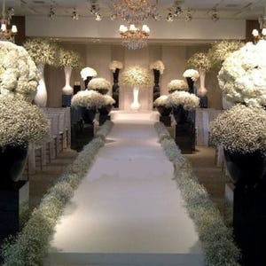 White Babys Breath Bouquet Flowers Length 65cm Artifical Simulation Breath Wedding Decorate Florals Table Centerpieces Flowers