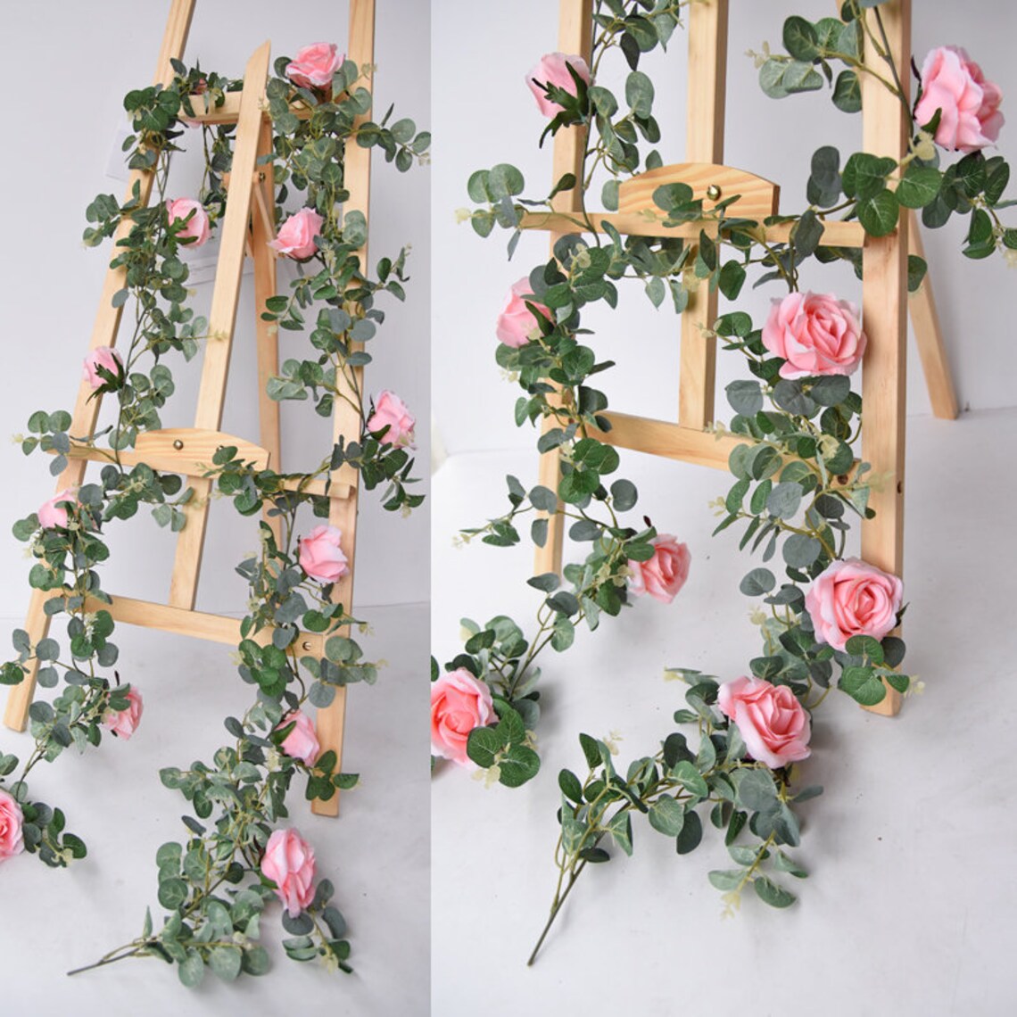 Artificial Flower Simulation Garland Vine Rose Garland Green Etsy UK