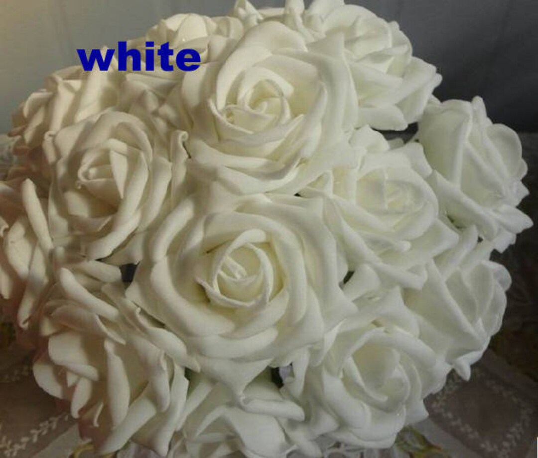 White/black Wedding Flowers PE Foam Flowers Wholesale 100 PCS Etsy