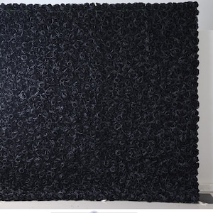 Full Black Flower Wall Black Rose Peony Wall for Wedding Photography Backdrop Special Event Salon Arrangement Decor Floral Panels 40x60cm