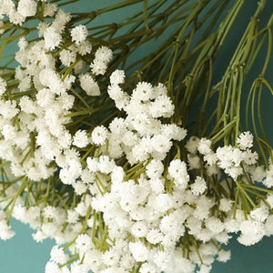 White Babys Breath Bouquet Flowers Length 65cm Artifical Simulation Breath Wedding Decorate Florals Table Centerpieces Flowers