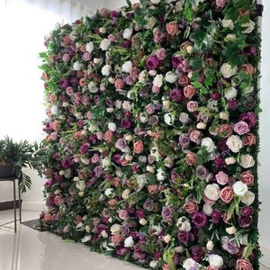 3D Romantico Fiore Piante Verdi Parete Per Disposizione Di Nozze Evento Salone Festa Fotografia Sfondo Tessuto Arrotolamento Tenda Tessuto Panno