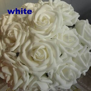 100 pcs PE Foam Rose Diam.7cm/2.76&quot;  Bridal Bouquet Wedding Decoration Floral Table Centerpiece Flowers