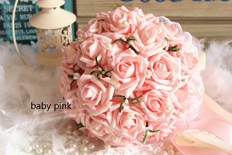 RoseFlower Set Fiori Artificiali Per Bouquet Fai Da Te – Composizioni Per Matrimoni, Centrotavola E Decorazioni Casa