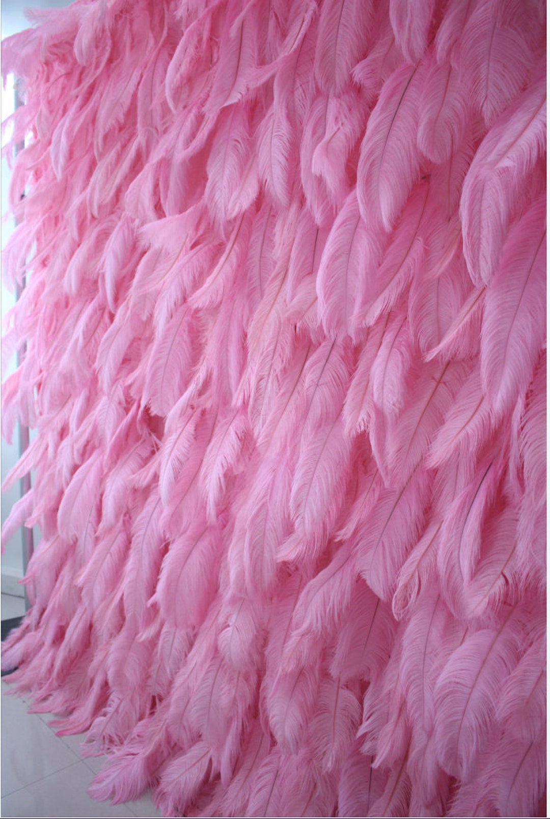 Pink Rafters New Arrival Pink Feather Wall for Wedding Arrangement Anniversary Salon ...