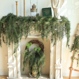 Artificial Simulation Pine Needle Emulation Pine Nut Branches Hanging Basket Fake Plants For Wedding Event Home Decoration Length 80cm/31.5"