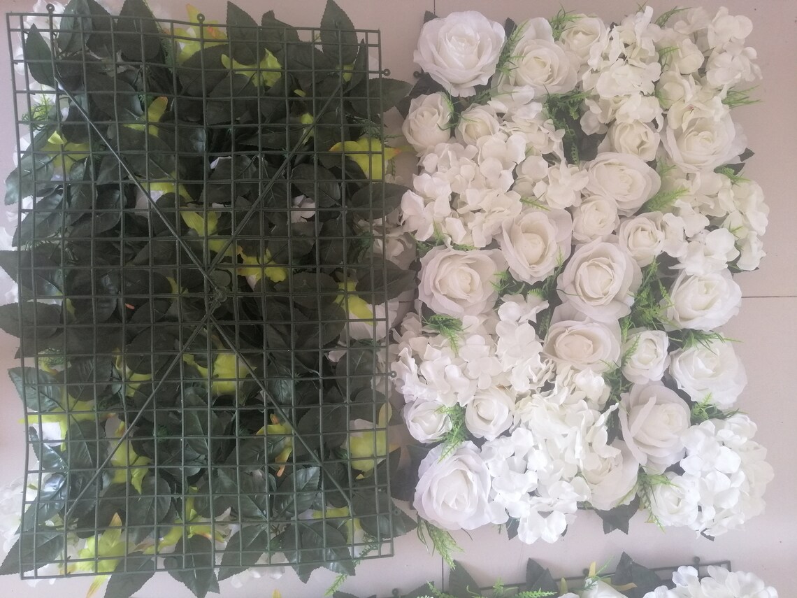 White Fake Flower Wall for Out Wedding Photography Backdrop Etsy