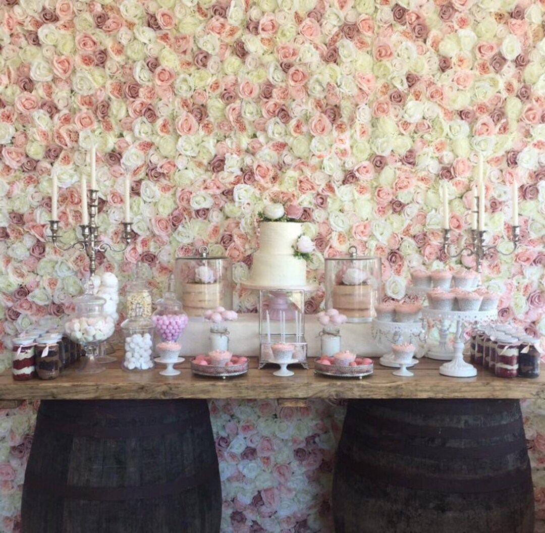 Leowefowa Romantischer Hochzeitshintergrund – Gewölbter Blumenkranz Auf Weißem Vorhang, 6x3 M, Für Fotoshootings & Partys