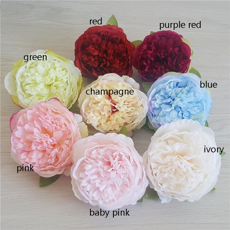 Artificial Silk Peony Flowers 50 Heads Wholesale Flowers for Etsy