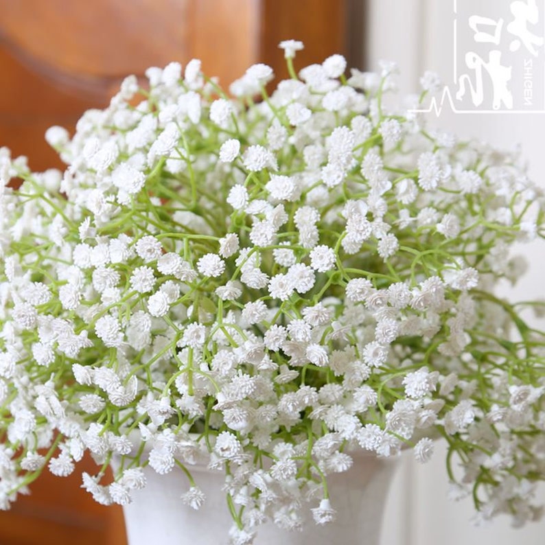10 Stems Length 58cm White Babys Breath Bouquet Flowers Etsy