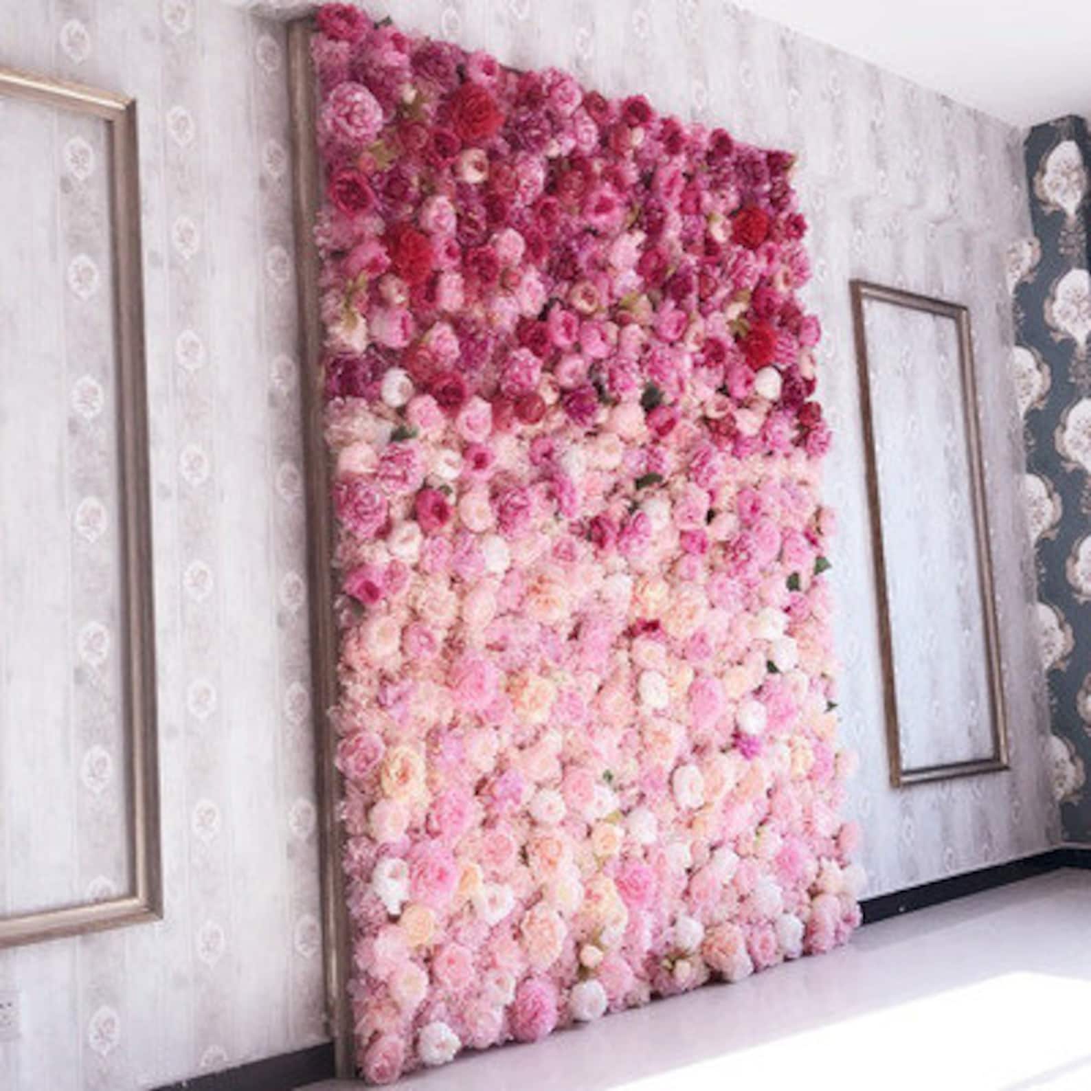 Gradual Color Floral Wall for Wedding Arrangement Fake Flower Etsy