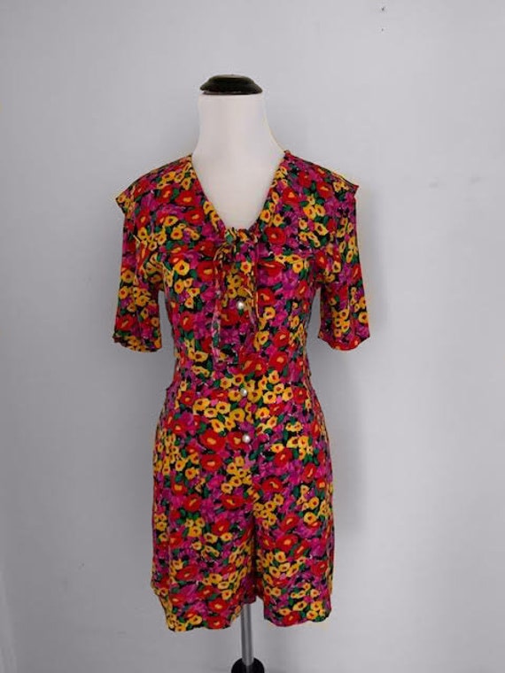 Vintage 90s Rampage Floral Short Sleeve Button Fr… - image 2