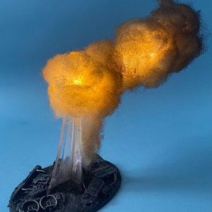 Wargames Flying base LED lit flames for aircraft