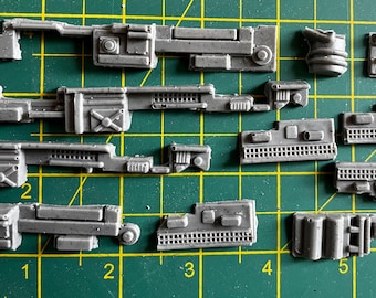 Resin Sci-Fi Greeblies. Schiffsoberflächenkomponenten x11