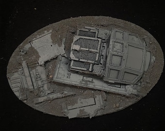 Wargames 28-mm-Basis für abgestürzte Flugzeuge, 170-mm-Basis.