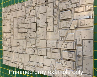 Sci-Fi Greeblies Schiff Detailansicht Kunstharzplatte A5 size.  #1