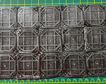 sci-fi Greeblies Boden Decking Detail Resin Blatt 19.5x12.5 cm .  #1