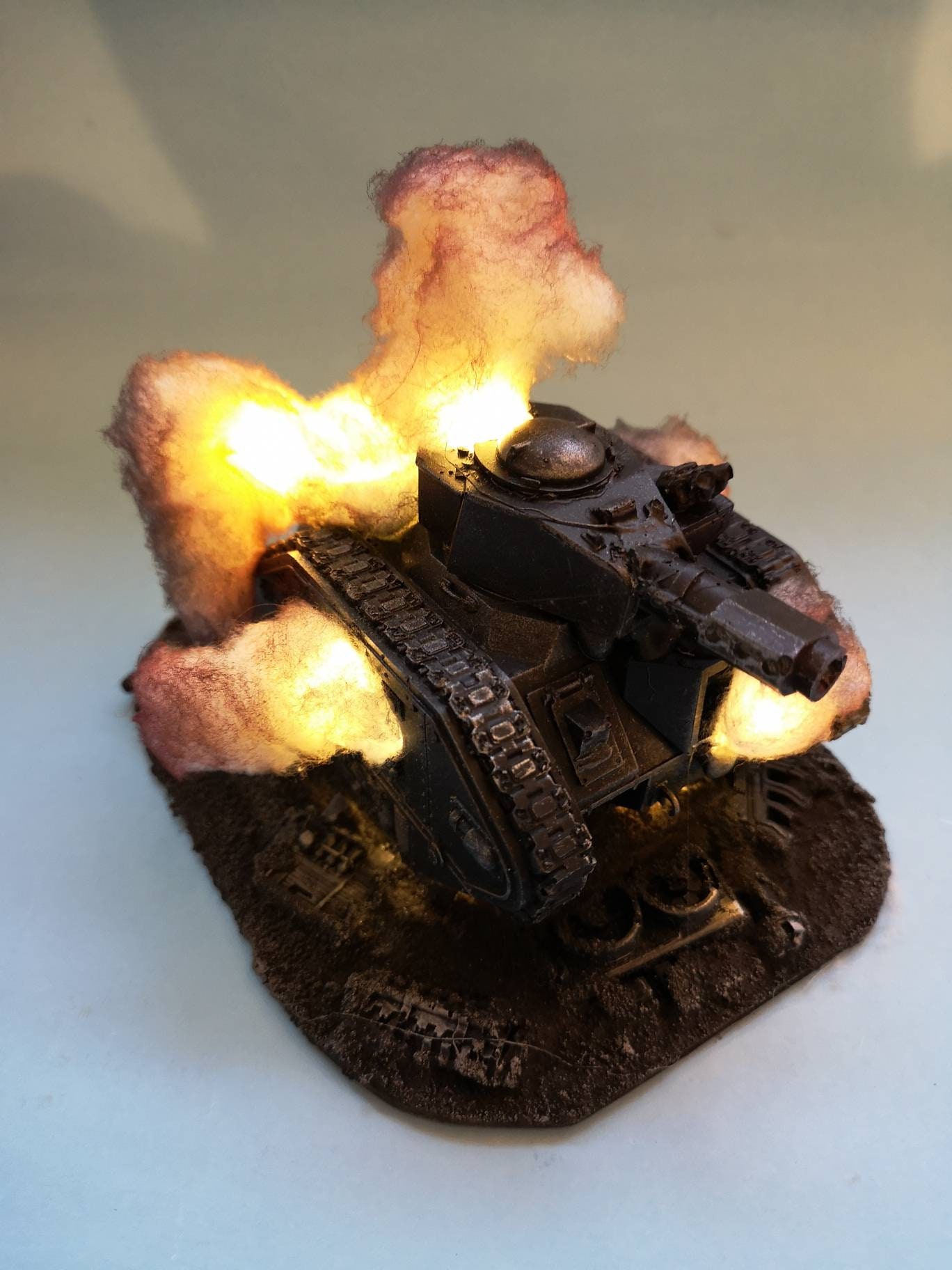 Destroyed Burning Imperial Leman Battle Tank Scenery Piece - Etsy