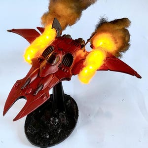 Led lit fire trail for aircraft. Blast marker for  wargames.
