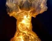 Nuclear explosion mushroom cloud led light. Blast marker
