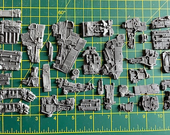 Resin Sci-Fi Greeblies. Schiffsoberflächenkomponenten x32