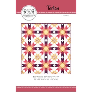 TARTAN Quilt Pattern by Cora&#39;s Quilts - 5 Sizes - Lap, Twin, Full, Queen & King - Plaid Inspired Quilt Project - CQ-1823 (W7830)